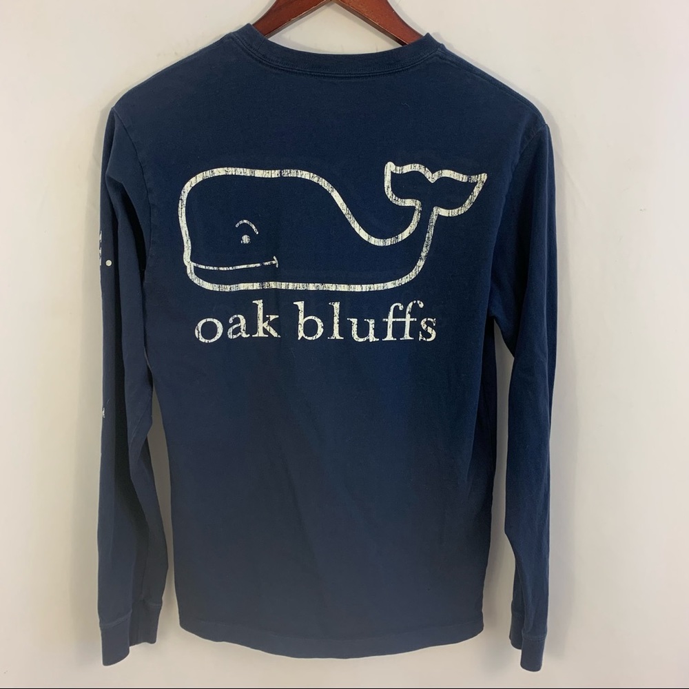 Vineyard Vine T-Shirt Long Sleeve Tee Pocket Whale Blue XS - Picture 5 of 5